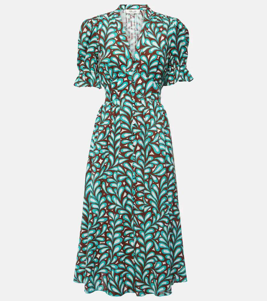 Diane von Furstenberg Erica printed cotton midi dress Cover