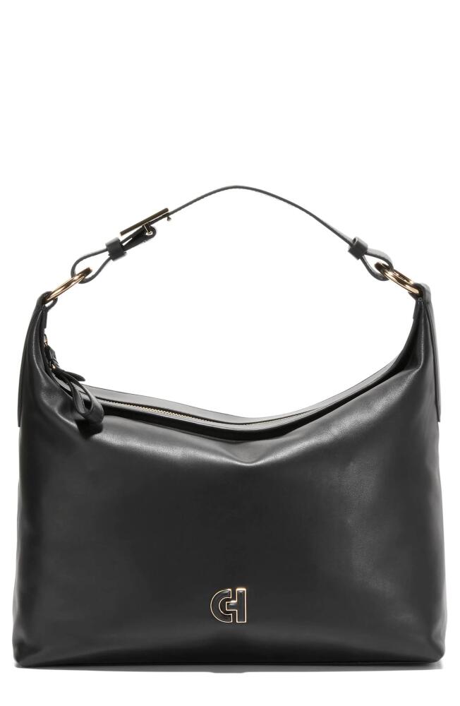 Cole Haan Kamila Leather Hobo Bag in Black Cover