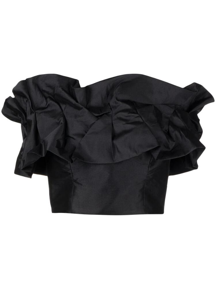 Bambah ruched off-shoulder top - Black Cover