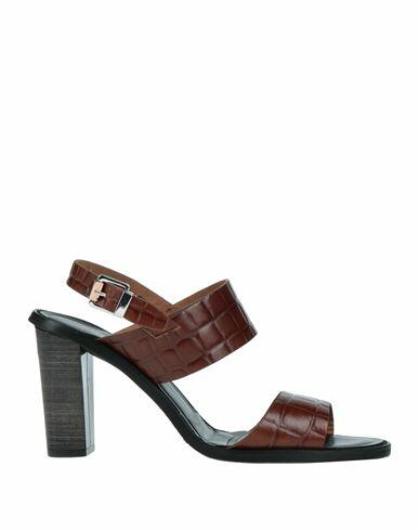 Paola Ferri Woman Sandals Brown Soft Leather Cover