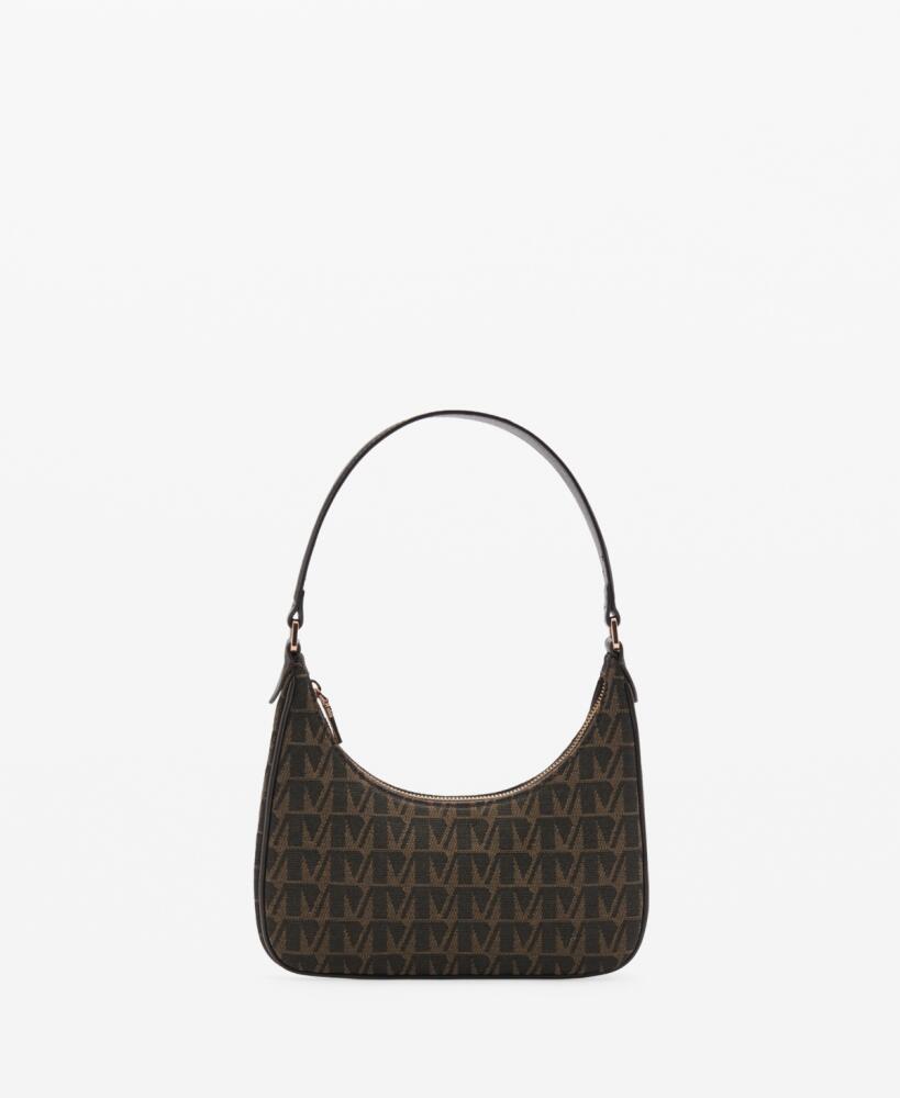 Mango Women's Jacquard Shoulder Bag - Chocolate Cover