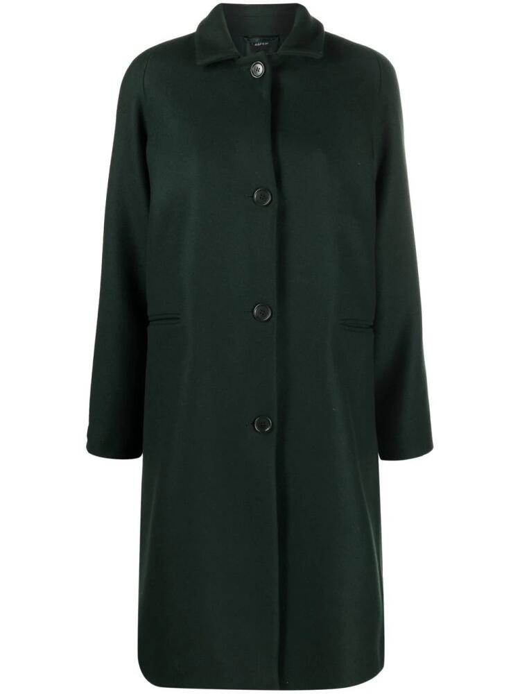 ASPESI single-breasted button-fastening coat - Green Cover