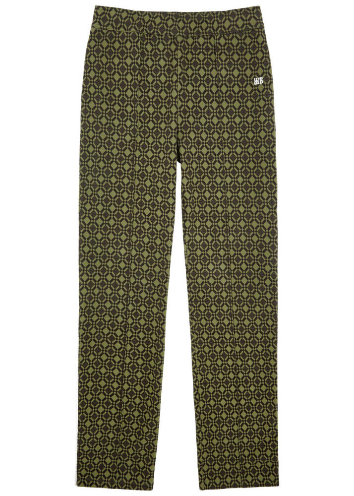 Wales Bonner Power Jacquard Stretch-cotton Track Pants - Green Cover