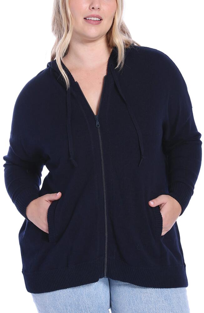 MINNIE ROSE Cashmere Zip Hoodie Jacket in Navy Cover