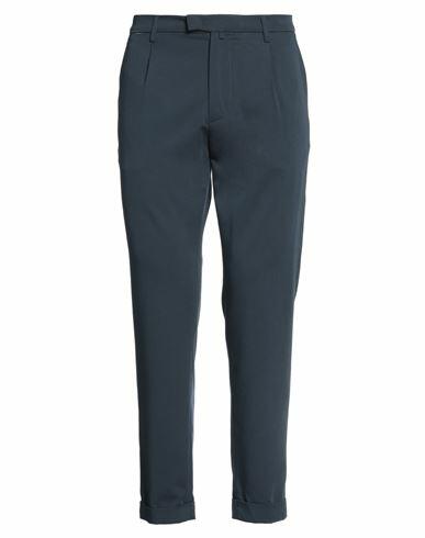 Officina 36 Man Pants Navy blue Polyester, Viscose, Elastane Cover