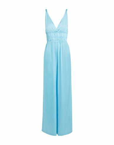 Semicouture Woman Jumpsuit Sky blue Silk, Elastane Cover