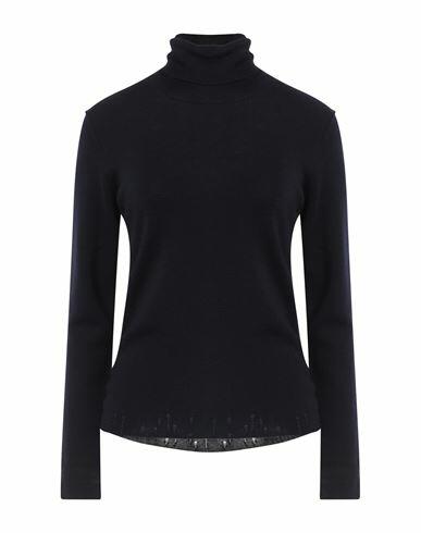 Golden Goose Woman Turtleneck Midnight blue Merino Wool, Nylon Cover