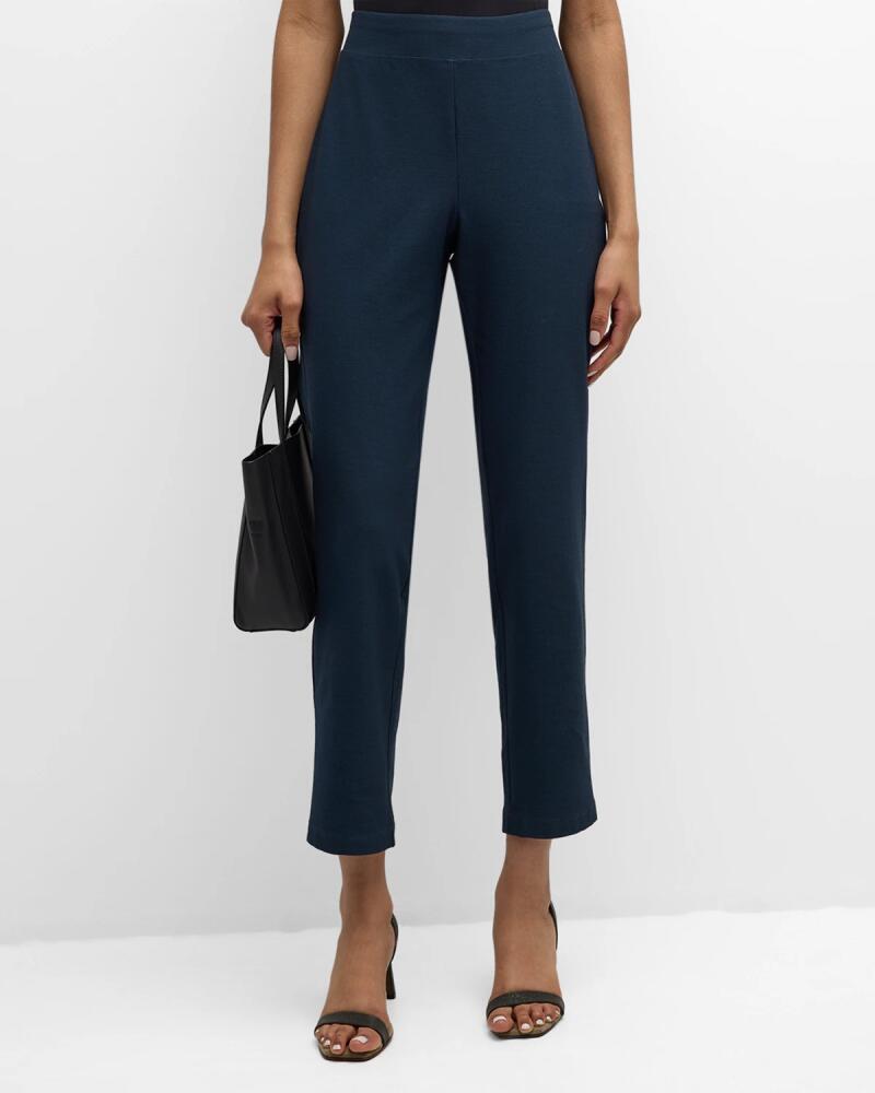 Eileen Fisher Cropped Stretch Crepe Skinny Pants Cover