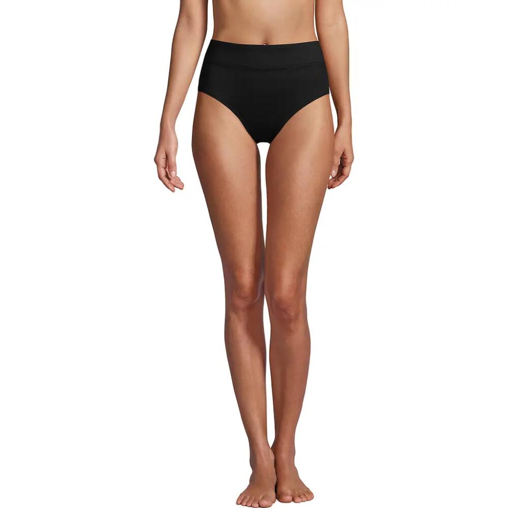 Lands' End Tummy Control High Waisted Bikini Bottoms in Black Cover