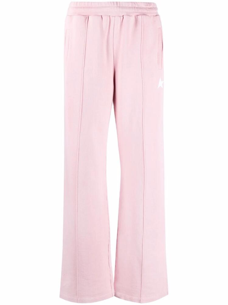 Golden Goose star-logo straight-leg trousers - Pink Cover