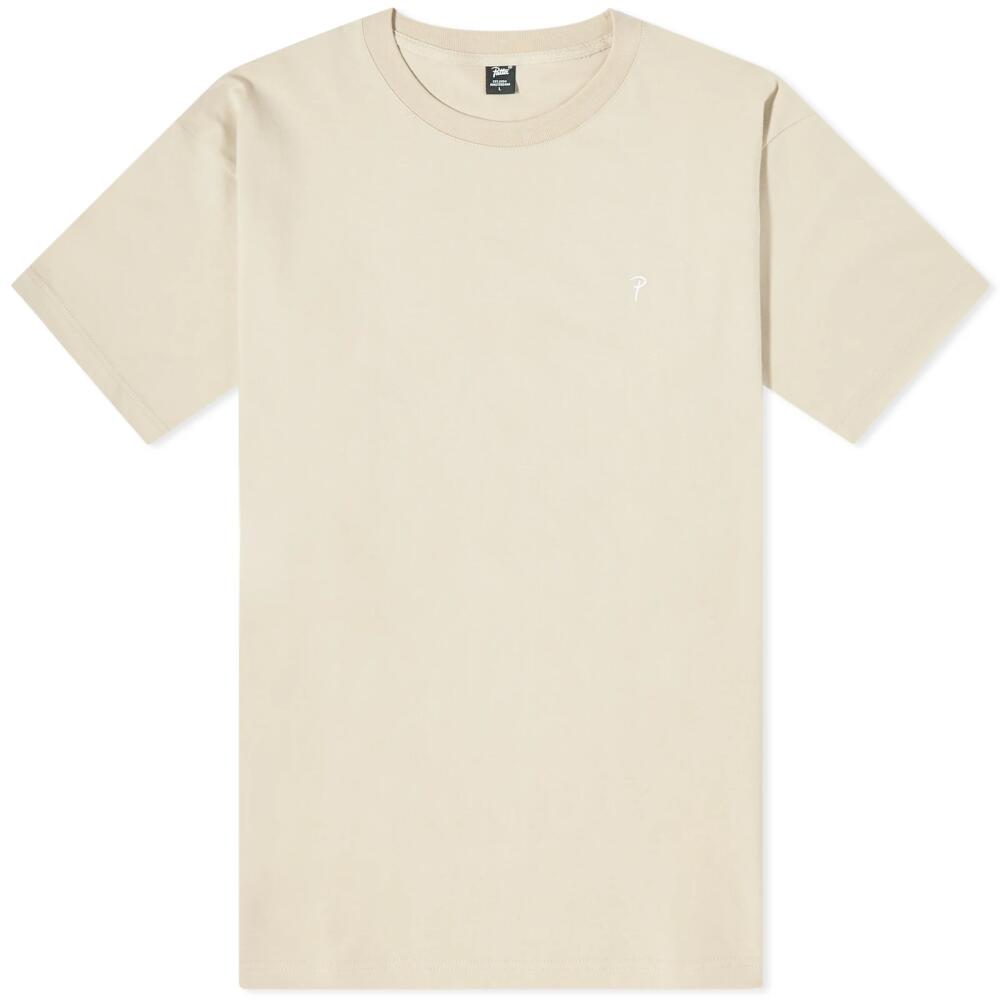 Patta Men's Basic Script P T-Shirt in Cement Cover