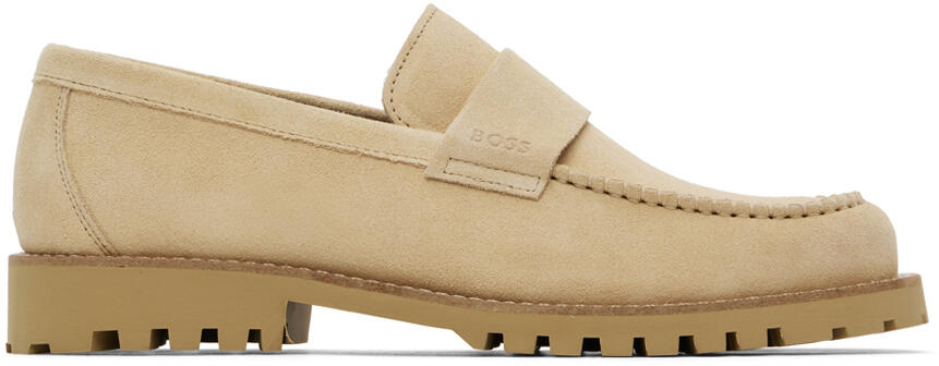 BOSS Beige Slip-On Loafers Cover