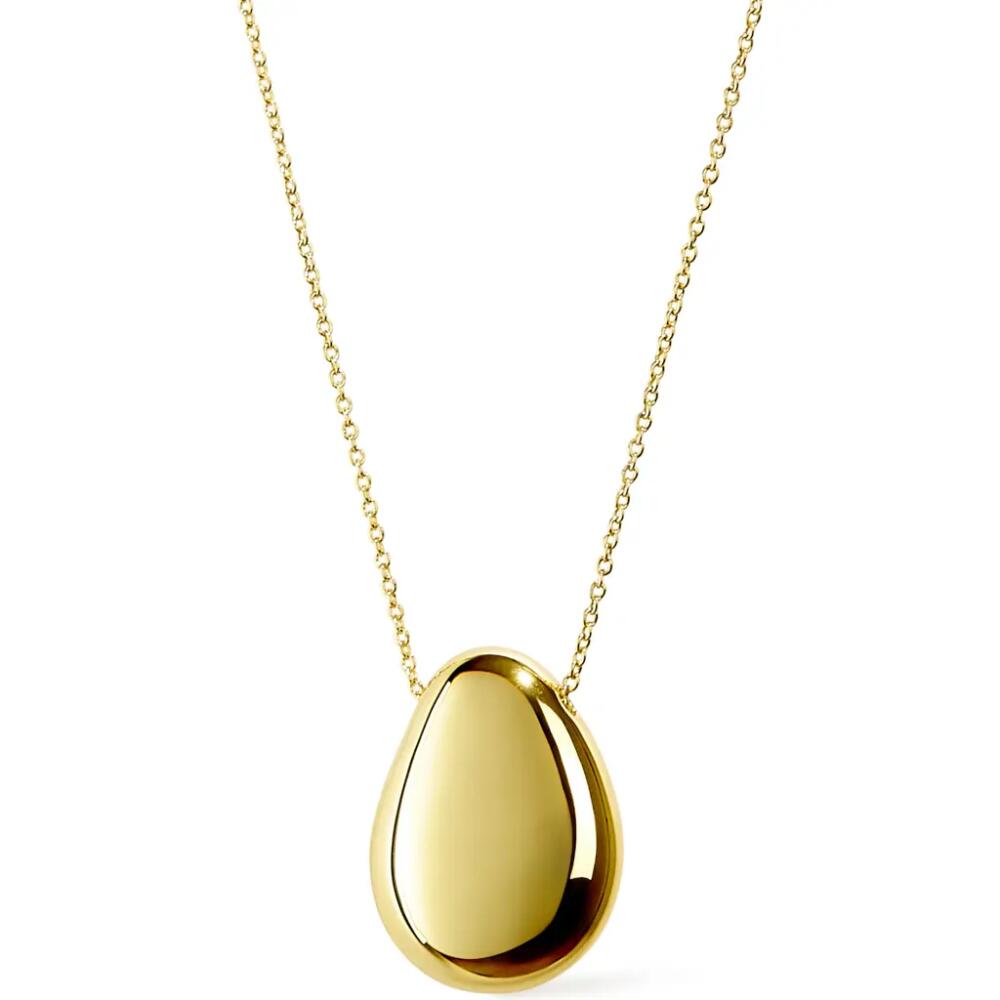 Ana Luisa Silver Pendant Necklace - Pebble in Gold Cover