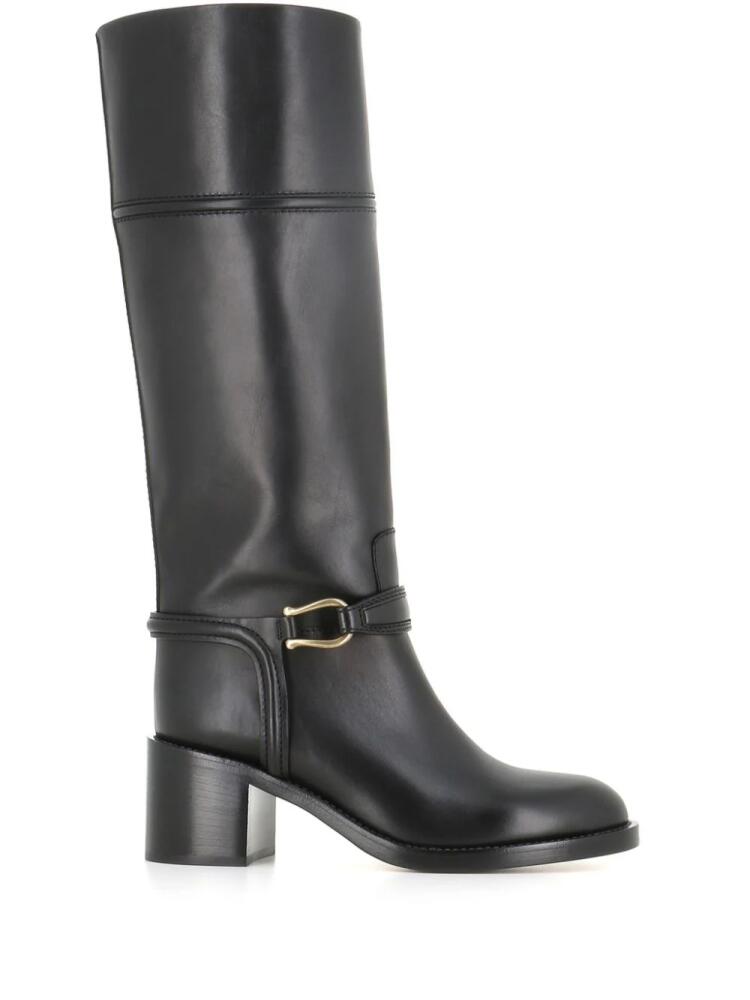 Sartore 60mm buckle-detail leather boots - Black Cover