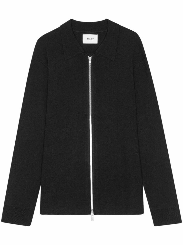 NN07 Harald zip-up cardigan - Black Cover