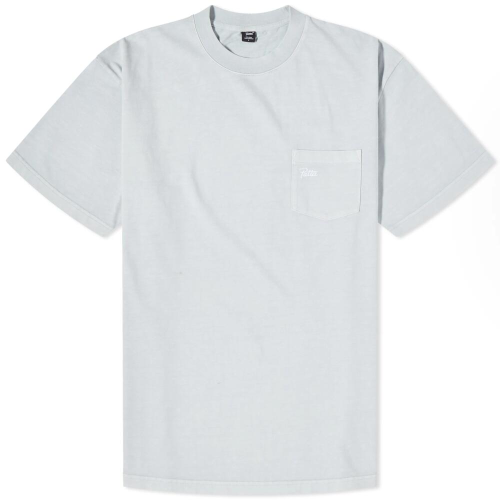 Patta Men's Basic Washed Pocket T-Shirt in Pearl Blue Cover