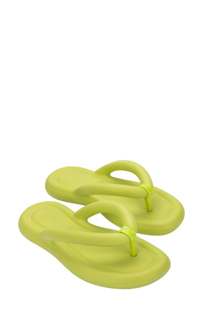 Melissa Free Water Resistant Flip Flop in Green/Lilac Cover