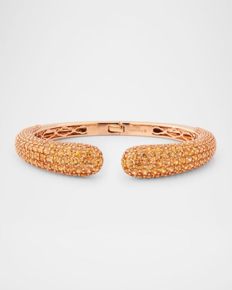 Piranesi 18K Rose Gold Orange Sapphire Bangle Bracelet Cover