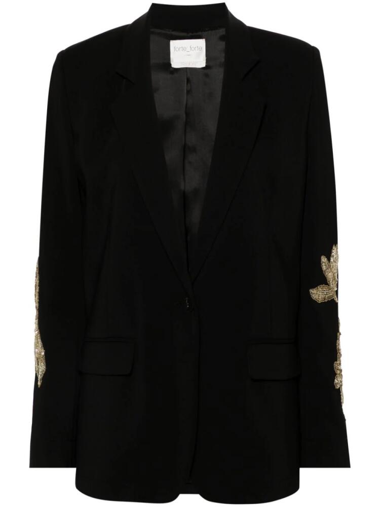 Forte Forte sequin-embellished blazer - Black Cover