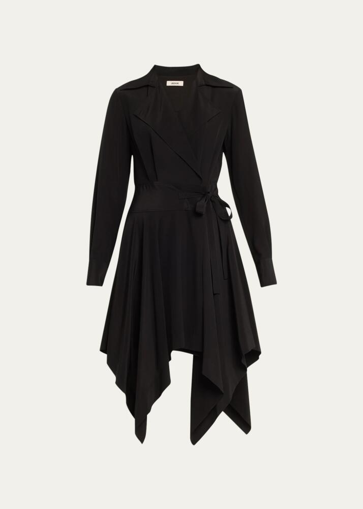 Jason Wu Handkerchief Silk Midi Wrap Shirtdress Cover