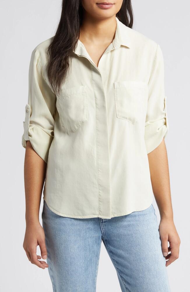 Bella Dahl Split Back Button-Up Shirt in Cliffside Cover