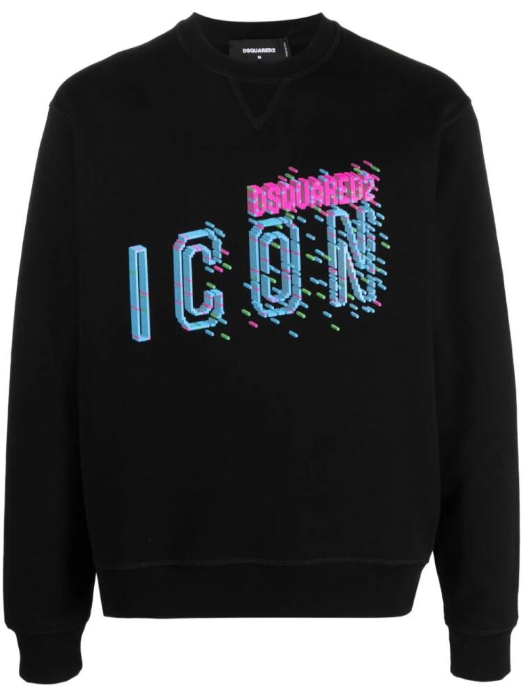 DSQUARED2 Icon logo-print cotton sweatshirt - Black Cover