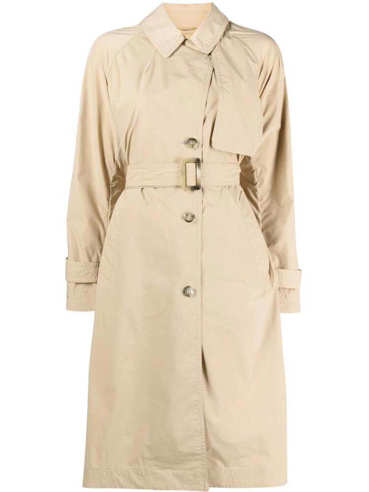 Woolrich logo-patch belted trench coat - Neutrals Cover