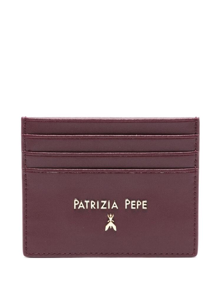 Patrizia Pepe logo-lettering card holder - Purple Cover