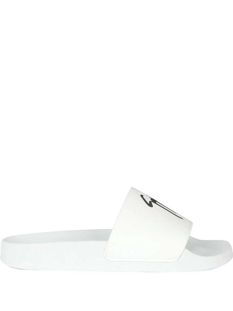 Giuseppe Zanotti Brett signature-logo slides - White Cover