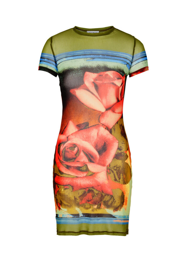 Jean Paul Gaultier Roses Printed Tulle Mini Dress - Multicoloured Cover