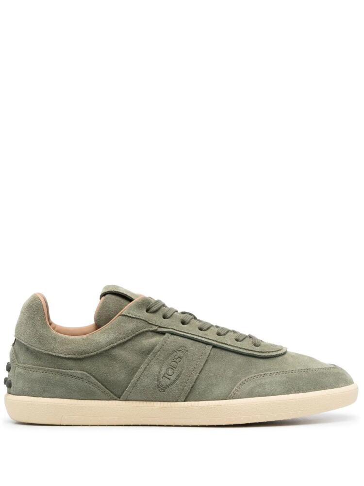 Tod's Tabs suede low-top sneakers - Green Cover