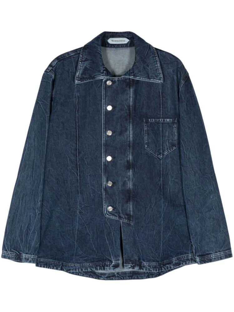 Namacheko Manni button-up denim shirt - Blue Cover