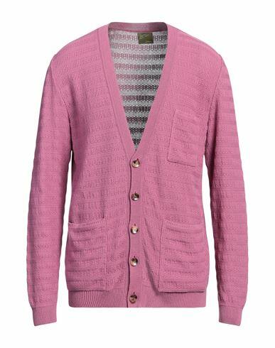 Lardini Man Cardigan Magenta Cotton Cover