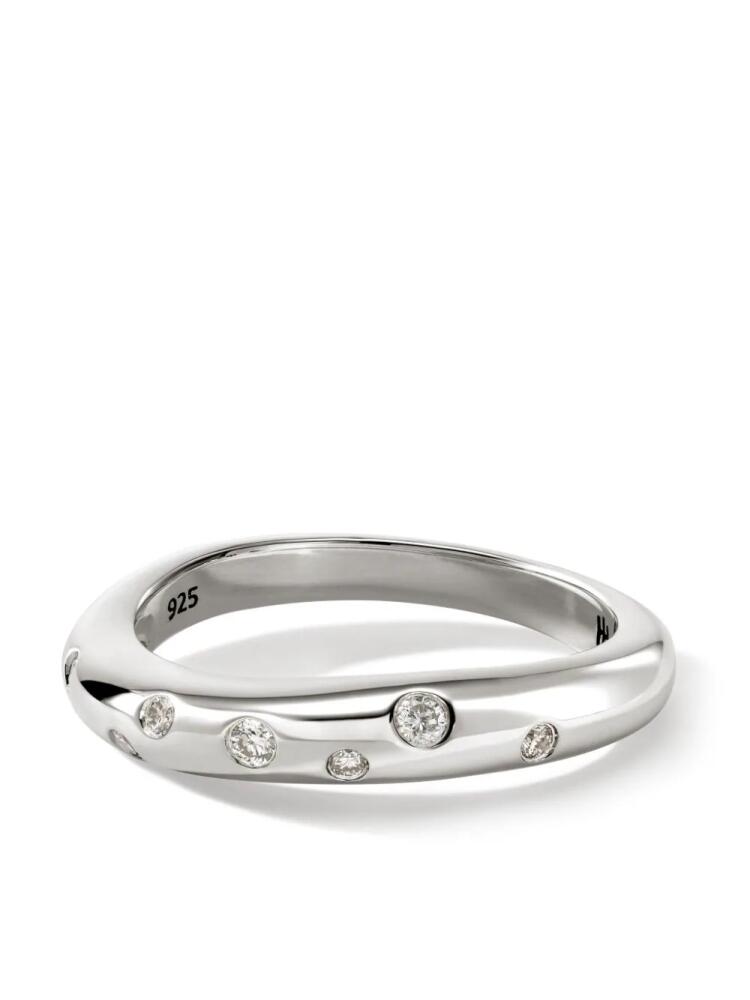 John Hardy Surf diamond band ring - Silver Cover