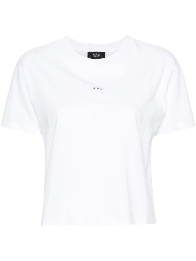 A.P.C. logo-print cotton T-shirt - White Cover