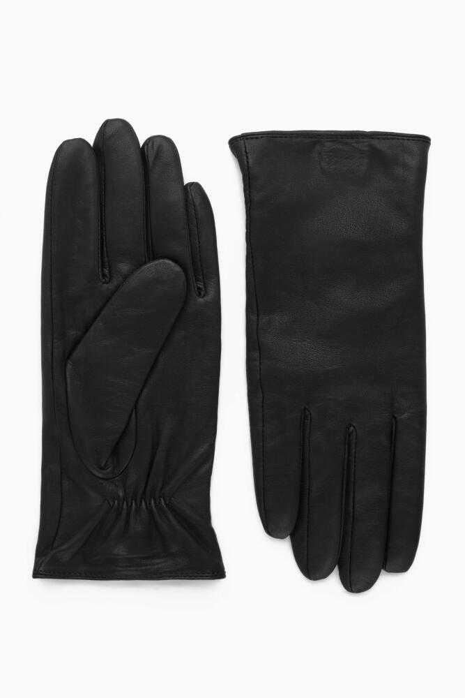 COS CASHMERE-LINED LEATHER GLOVES Cover