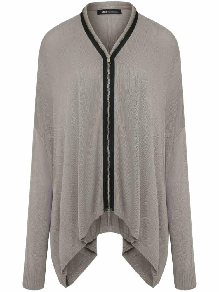 Uma | Raquel Davidowicz contrast-trim zipped cardigan - Grey Cover