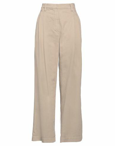 Brunello Cucinelli Woman Pants Khaki Cotton, Elastane, Brass Cover