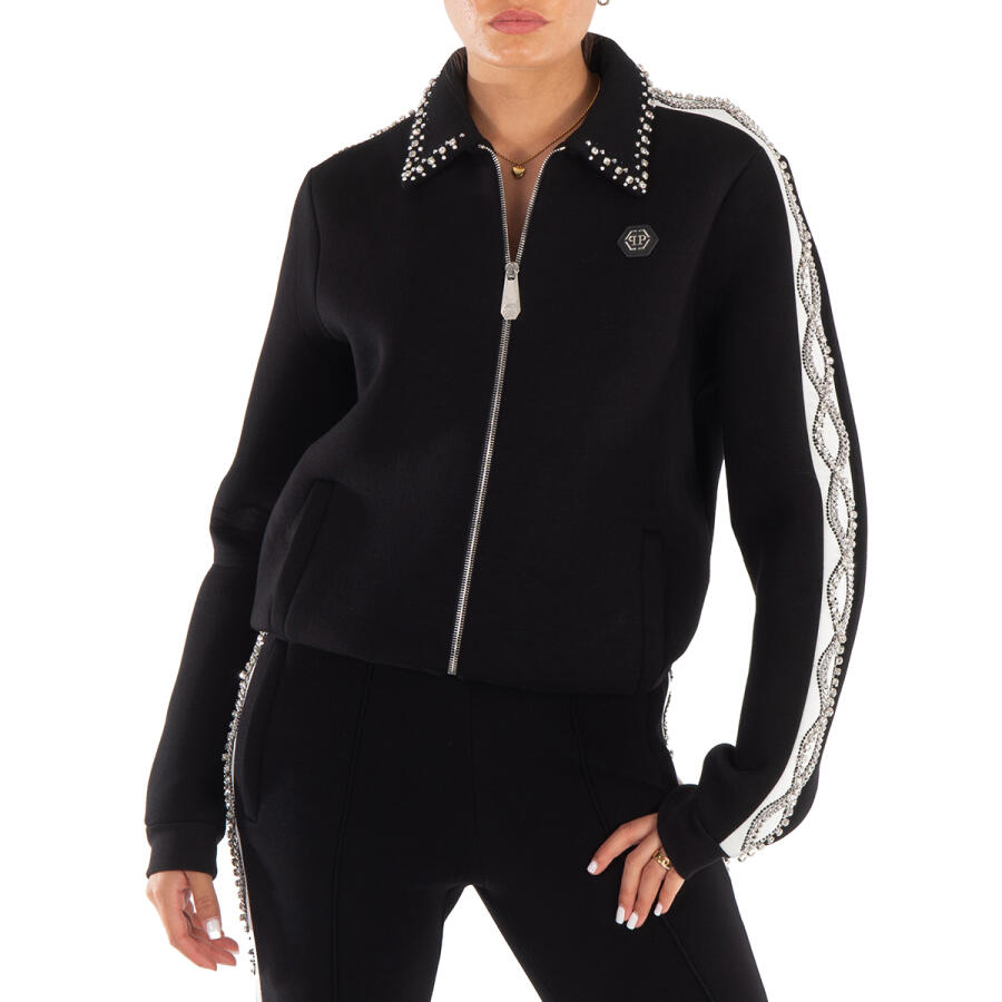 Philipp Plein Crystal Braid Embellished Jogging Jacket Cover