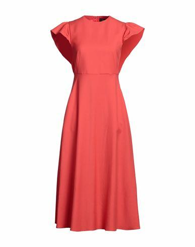 Rochas Woman Midi dress Coral Virgin Wool Cover