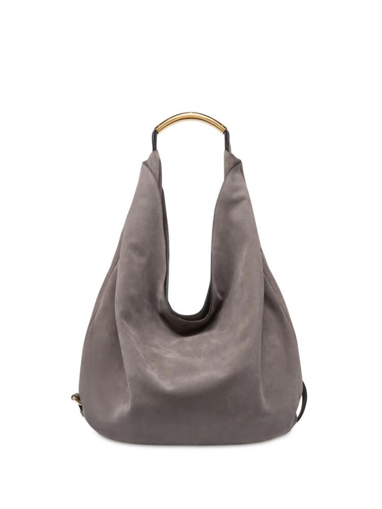 Moschino slouchy leather shoulder bag - Grey Cover