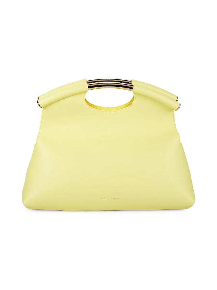 Proenza Schouler Women's Solid Leather Tote - Lemongrass Cover