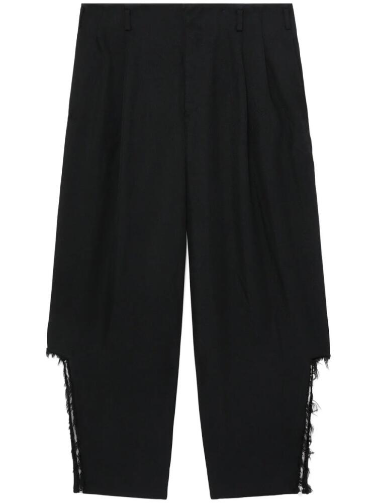 Black Comme Des Garçons high-waisted drop-crotch trousers Cover