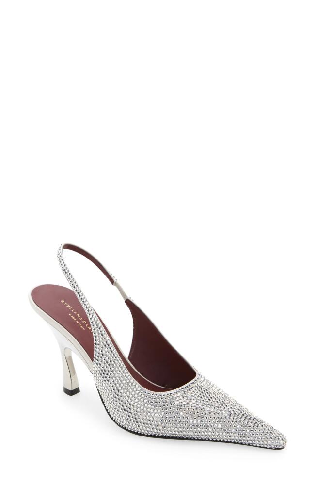 Stella McCartney Elsa Pointed Toe Slingback Pump in Silver Cover