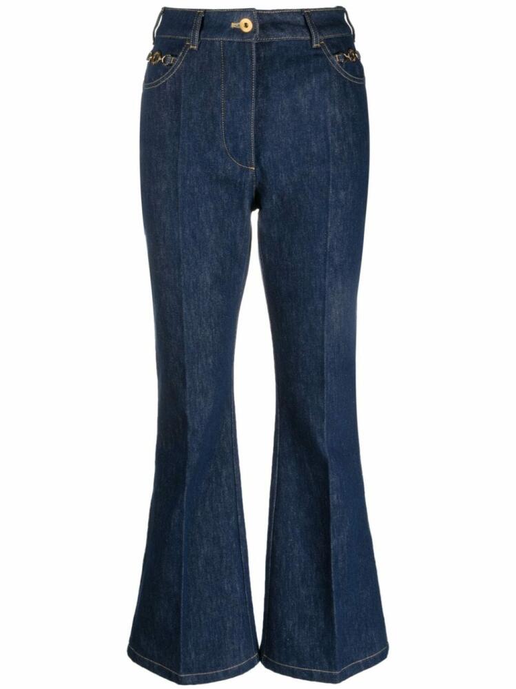 Patou organic-denim flared jeans - Blue Cover