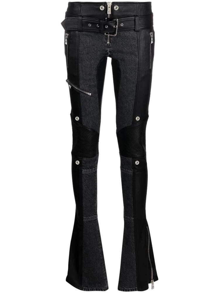 Versace belted zip-cuff trousers - Black Cover