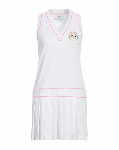 Chiara Ferragni Woman Mini dress White Cotton, Polyester, Polyamide, Elastane Cover