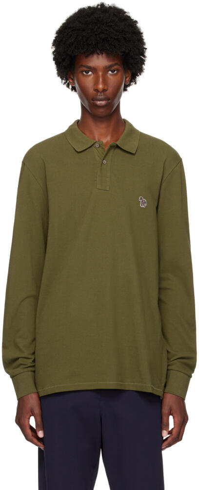 PS by Paul Smith Green Zebra Long Sleeve Polo Cover