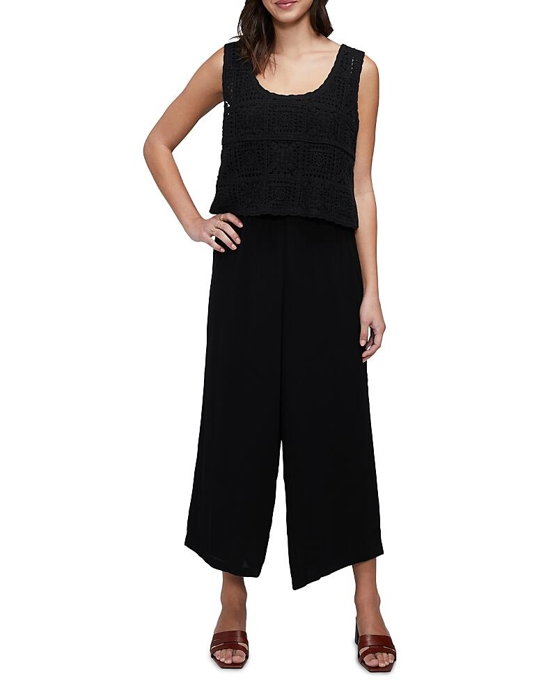 Three Dots Crochet Top Jumpsuit Cover