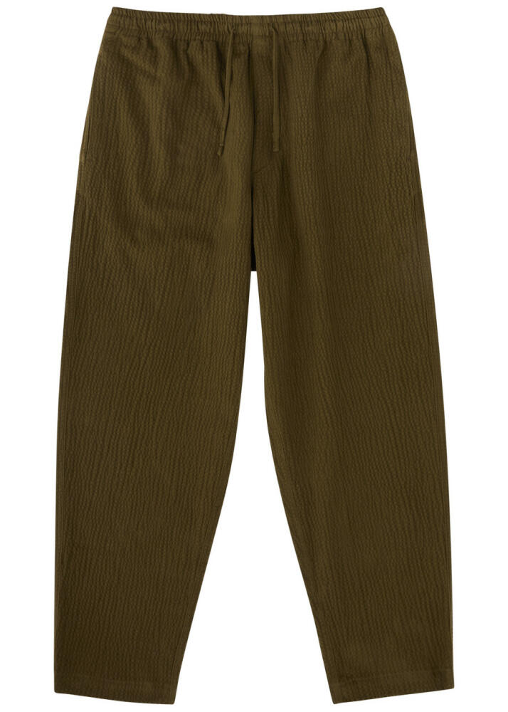 Ymc Alva Skate Tapered Seersucker Trousers - Khaki Cover